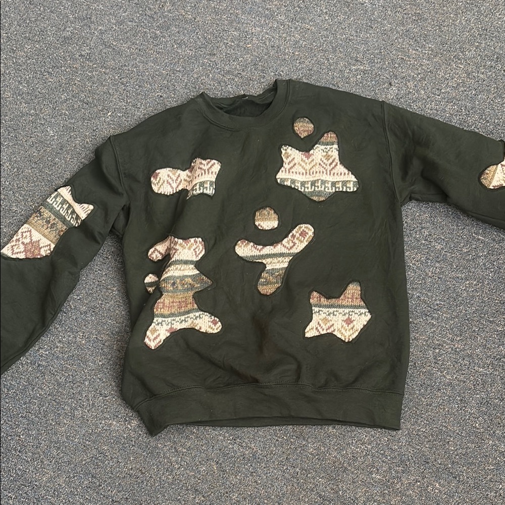 Men's Vintage Patchwork Sweater